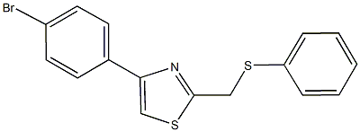 4-(4-bromophenyl)-2-[(phenylsulfanyl)methyl]-1,3-thiazole Struktur
