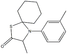 3-methyl-4-(3-methylphenyl)-1-thia-4-azaspiro[4.5]decan-2-one Structure