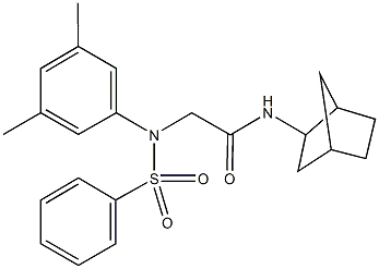 N-bicyclo[2.2.1]hept-2-yl-2-[3,5-dimethyl(phenylsulfonyl)anilino]acetamide,329912-35-8,结构式