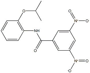 3,5-dinitro-N-(2-isopropoxyphenyl)benzamide 结构式