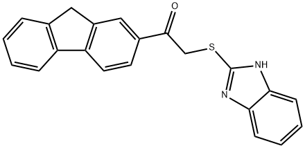2-(1H-benzimidazol-2-ylsulfanyl)-1-(9H-fluoren-2-yl)ethanone Structure