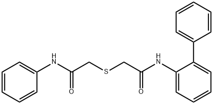 2-[(2-anilino-2-oxoethyl)sulfanyl]-N-[1,1'-biphenyl]-2-ylacetamide 结构式