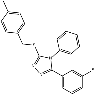 329921-83-7 5-(3-fluorophenyl)-4-phenyl-4H-1,2,4-triazol-3-yl 4-methylbenzyl sulfide