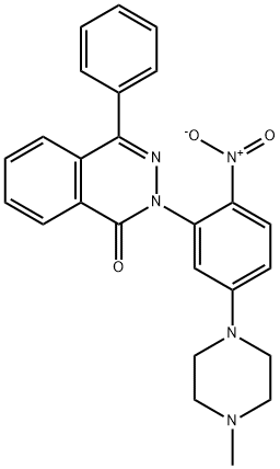 2-[2-nitro-5-(4-methyl-1-piperazinyl)phenyl]-4-phenyl-1(2H)-phthalazinone 结构式