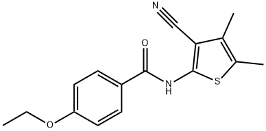 N-(3-cyano-4,5-dimethyl-2-thienyl)-4-ethoxybenzamide,329923-73-1,结构式