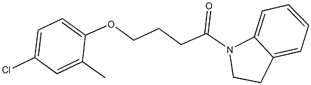 1-[4-(4-chloro-2-methylphenoxy)butanoyl]indoline Structure