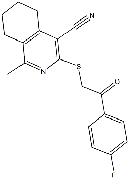 3-{[2-(4-fluorophenyl)-2-oxoethyl]sulfanyl}-1-methyl-5,6,7,8-tetrahydro-4-isoquinolinecarbonitrile Structure