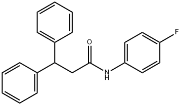 N-(4-fluorophenyl)-3,3-diphenylpropanamide Struktur