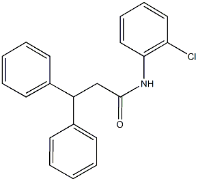 N-(2-chlorophenyl)-3,3-diphenylpropanamide Struktur