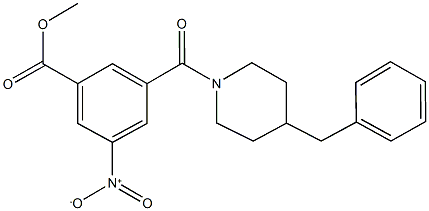methyl 3-[(4-benzylpiperidin-1-yl)carbonyl]-5-nitrobenzoate,329932-17-4,结构式