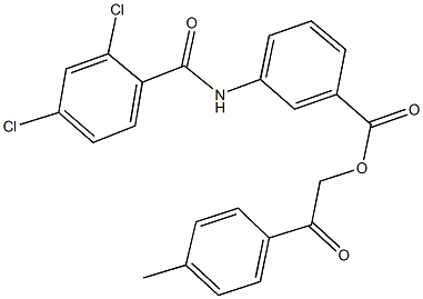 2-(4-methylphenyl)-2-oxoethyl 3-[(2,4-dichlorobenzoyl)amino]benzoate Structure
