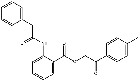 2-(4-methylphenyl)-2-oxoethyl 2-[(phenylacetyl)amino]benzoate Structure