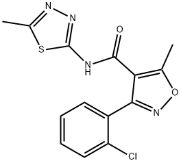 3-(2-chlorophenyl)-5-methyl-N-(5-methyl-1,3,4-thiadiazol-2-yl)-4-isoxazolecarboxamide|