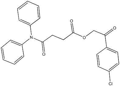 2-(4-chlorophenyl)-2-oxoethyl 4-(diphenylamino)-4-oxobutanoate|