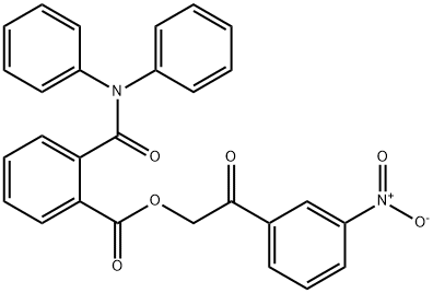 2-{3-nitrophenyl}-2-oxoethyl 2-[(diphenylamino)carbonyl]benzoate Structure