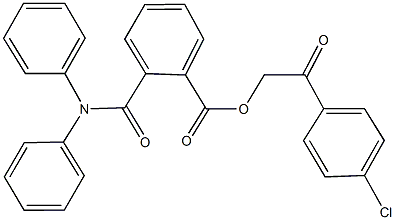 2-(4-chlorophenyl)-2-oxoethyl 2-[(diphenylamino)carbonyl]benzoate 结构式