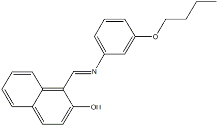 1-{[(3-butoxyphenyl)imino]methyl}-2-naphthol 化学構造式