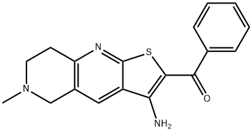 (3-amino-6-methyl-5,6,7,8-tetrahydrothieno[2,3-b][1,6]naphthyridin-2-yl)(phenyl)methanone,329934-88-5,结构式