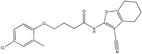 4-(4-chloro-2-methylphenoxy)-N-(3-cyano-4,5,6,7-tetrahydro-1-benzothien-2-yl)butanamide|