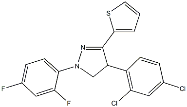 4-(2,4-dichlorophenyl)-1-(2,4-difluorophenyl)-3-(2-thienyl)-4,5-dihydro-1H-pyrazole Structure