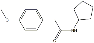 N-cyclopentyl-2-(4-methoxyphenyl)acetamide 化学構造式