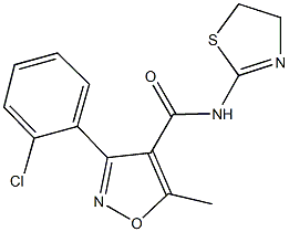 3-(2-chlorophenyl)-N-(4,5-dihydro-1,3-thiazol-2-yl)-5-methyl-4-isoxazolecarboxamide Structure