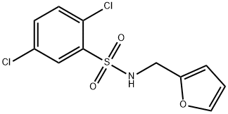 2,5-dichloro-N-(2-furylmethyl)benzenesulfonamide Struktur