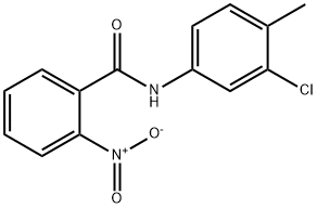 N-(3-chloro-4-methylphenyl)-2-nitrobenzamide 化学構造式