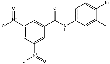 N-(4-bromo-3-methylphenyl)-3,5-bisnitrobenzamide Structure