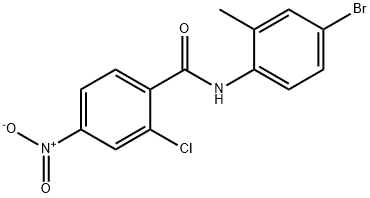 N-(4-bromo-2-methylphenyl)-2-chloro-4-nitrobenzamide Structure