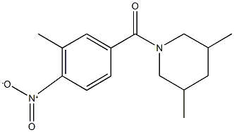 1-{4-nitro-3-methylbenzoyl}-3,5-dimethylpiperidine Structure