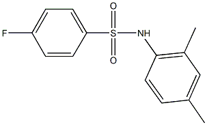 N-(2,4-dimethylphenyl)-4-fluorobenzenesulfonamide 化学構造式