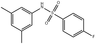 N-(3,5-dimethylphenyl)-4-fluorobenzenesulfonamide, 329941-60-8, 结构式