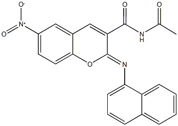 N-acetyl-6-nitro-2-(1-naphthylimino)-2H-chromene-3-carboxamide Structure