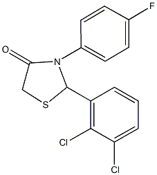 2-(2,3-dichlorophenyl)-3-(4-fluorophenyl)-1,3-thiazolidin-4-one|