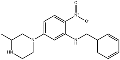1-{3-(benzylamino)-4-nitrophenyl}-3-methylpiperazine Structure