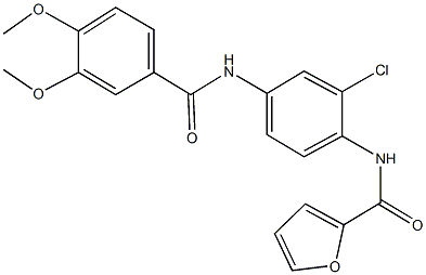 N-{2-chloro-4-[(3,4-dimethoxybenzoyl)amino]phenyl}-2-furamide|