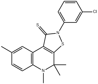 330179-52-7 2-(3-chlorophenyl)-4,4,5,8-tetramethyl-4,5-dihydroisothiazolo[5,4-c]quinoline-1(2H)-thione