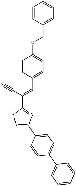 3-[4-(benzyloxy)phenyl]-2-(4-[1,1'-biphenyl]-4-yl-1,3-thiazol-2-yl)acrylonitrile|