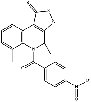 5-{4-nitrobenzoyl}-4,4,6-trimethyl-4,5-dihydro-1H-[1,2]dithiolo[3,4-c]quinoline-1-thione|