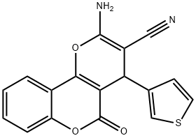 2-amino-5-oxo-4-(3-thienyl)-4H,5H-pyrano[3,2-c]chromene-3-carbonitrile,330181-69-6,结构式