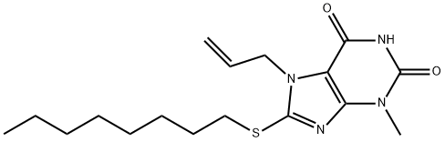 330181-70-9 7-allyl-3-methyl-8-(octylsulfanyl)-3,7-dihydro-1H-purine-2,6-dione