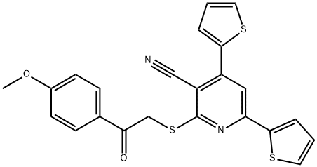 330182-08-6 2-{[2-(4-methoxyphenyl)-2-oxoethyl]sulfanyl}-4,6-di(2-thienyl)nicotinonitrile