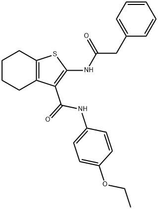 N-(4-ethoxyphenyl)-2-[(phenylacetyl)amino]-4,5,6,7-tetrahydro-1-benzothiophene-3-carboxamide 结构式