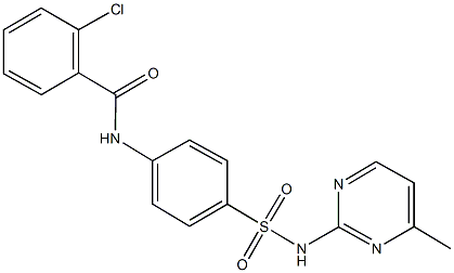 2-chloro-N-(4-{[(4-methyl-2-pyrimidinyl)amino]sulfonyl}phenyl)benzamide Structure