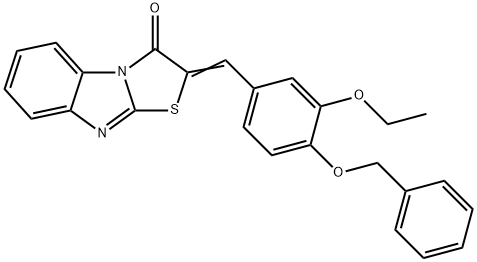 2-[4-(benzyloxy)-3-ethoxybenzylidene][1,3]thiazolo[3,2-a]benzimidazol-3(2H)-one Structure