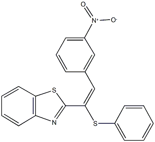 2-[2-{3-nitrophenyl}-1-(phenylsulfanyl)vinyl]-1,3-benzothiazole,330211-84-2,结构式