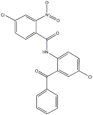 4-chloro-N-[4-chloro-2-(phenylcarbonyl)phenyl]-2-nitrobenzamide 结构式