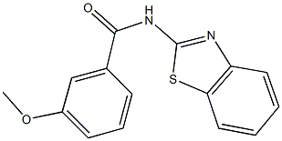 N-(1,3-benzothiazol-2-yl)-3-methoxybenzamide,330215-82-2,结构式