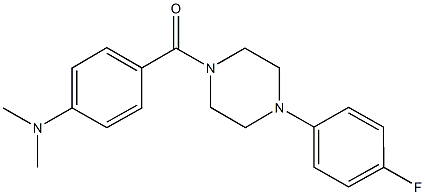 N-(4-{[4-(4-fluorophenyl)-1-piperazinyl]carbonyl}phenyl)-N,N-dimethylamine 结构式